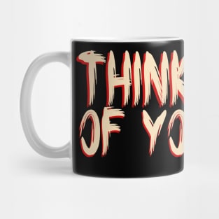 Thinking of you - Funny Voodoo Doll Horror gift Mug